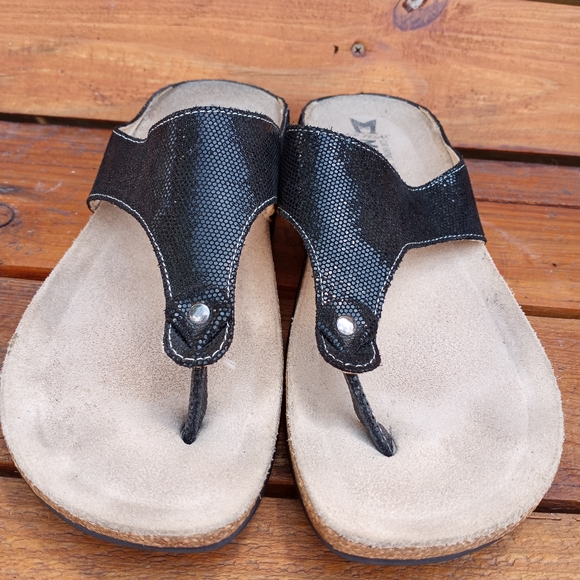 🦋 Sandals mephisto color black Size 39 - Picture 2 of 7